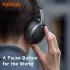 Mcdodo HP-1420 Active Noise Cancelling Headphones Long Music Foldable Design, up to 56H Normal Mode and 35H ANC Mode, Crystal-Clear Calls for Office/Flights - Black